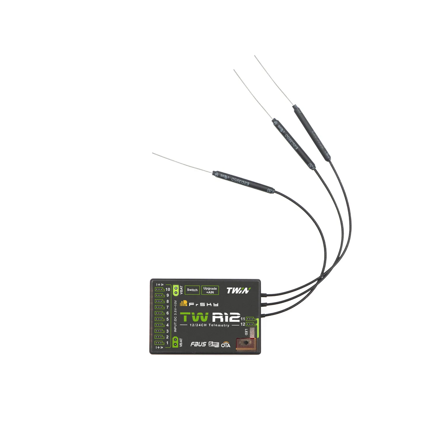 Frsky TWIN series receiver TW R12 dual 2.4G frequency bands OTA