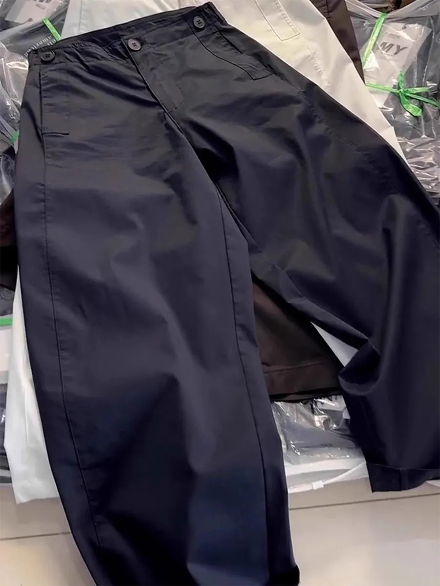 

Женские повседневные брюки с высокой талией, прямые, из хлопка, укороченные, больших размеров, модные, утягивающие, длиной 7/8