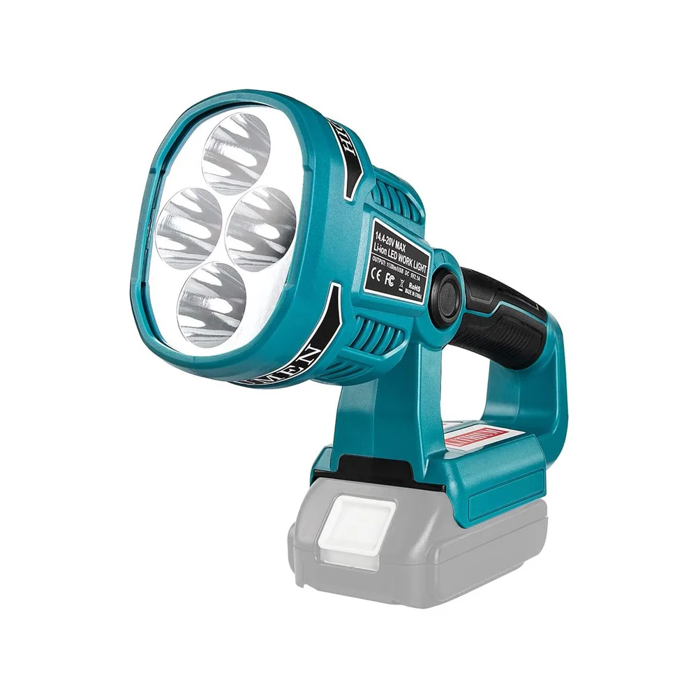 

12W Cordless LED Work Light For Makita 14.4V-18V Battery Rechargeable Portable Torch Outdoor Camping Flashlight