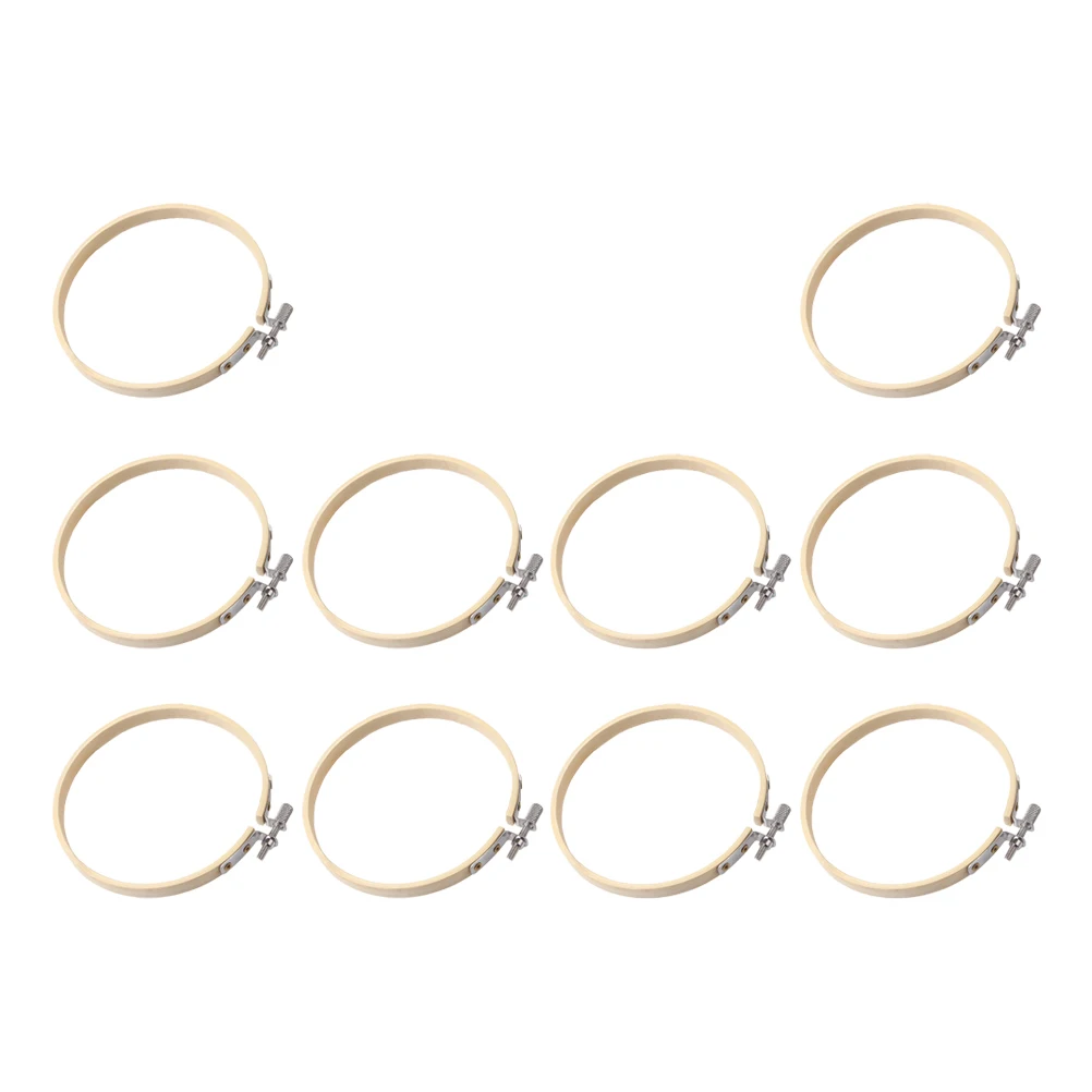 

10pcs Embroidery Hoop Bulk Kit Cross Stitch Circle DIY Bamboo Ring Needlework Quilting Wall Decor Craft Project Beginner Gift