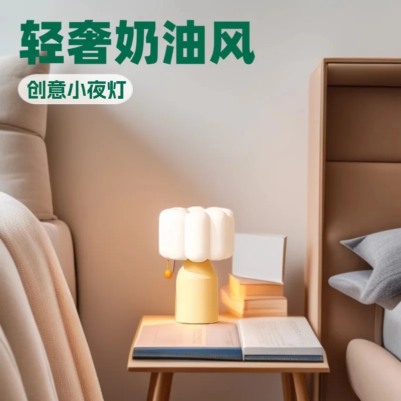 

Новый кремовый ветер, ночник, прикроватный светильник для спальни, роскошная настольная лампа высокого класса, ценный ночник для сна