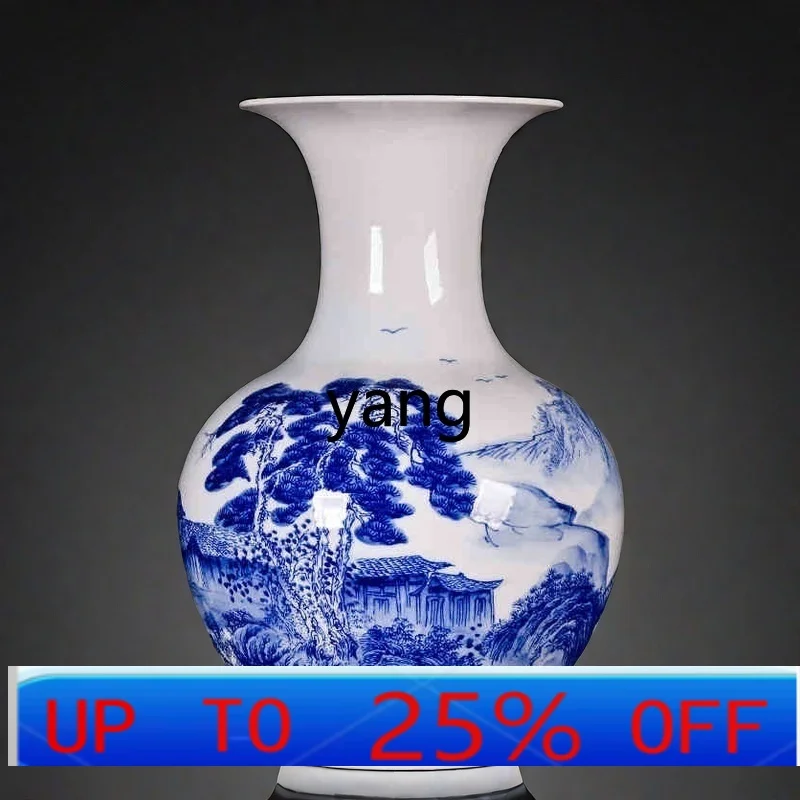 LTT ceramic vase peony hand-painted rich spring new house living room hotel jewelry ornament