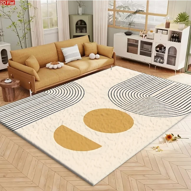 Boho Mid Century Geometric Carpet Flooring Home Aesthetic Decor Area Rug Indoor Floor Rug for Bedroom Living Space