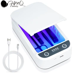 UV Light Sanitizer Box Tweezers Disinfection Ultraviolet Lamp Portable USB Charging Sterilizating Box for Manicure Cleaning Tool