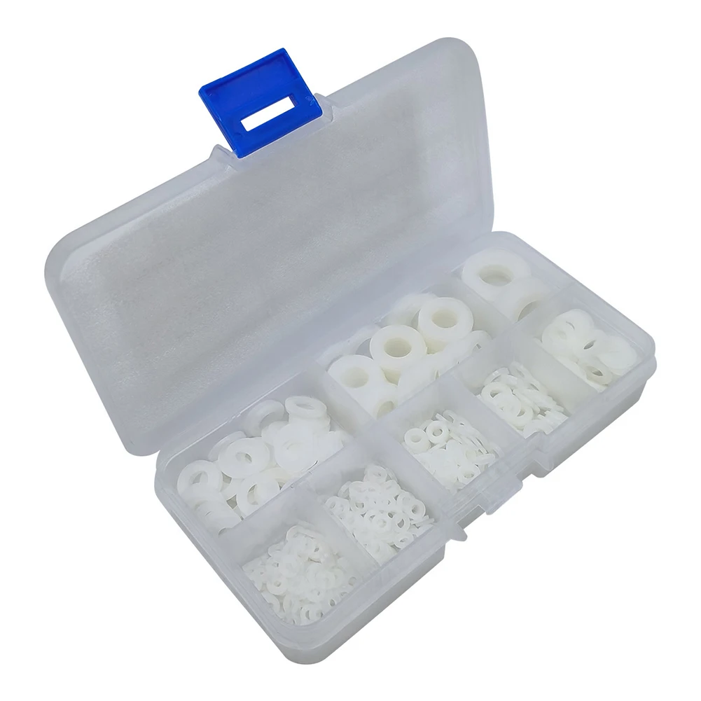 500pcs White Washer Nylon Washer Industrial Fixing Head Washer Mechanical Washer Household Power Tool Accessories