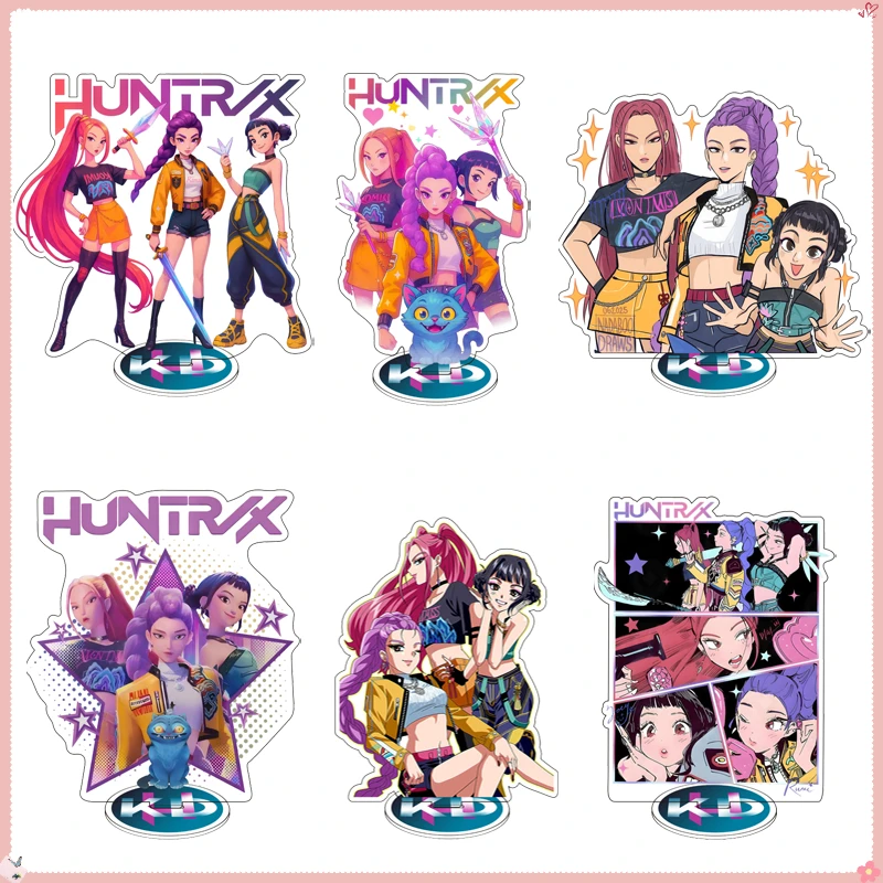 K-Pop Demon Hunters Acrylic Standing Sign Cartoon Anime Figure Peripherals Stand Model Desktop Decoration Collection Model Gifts