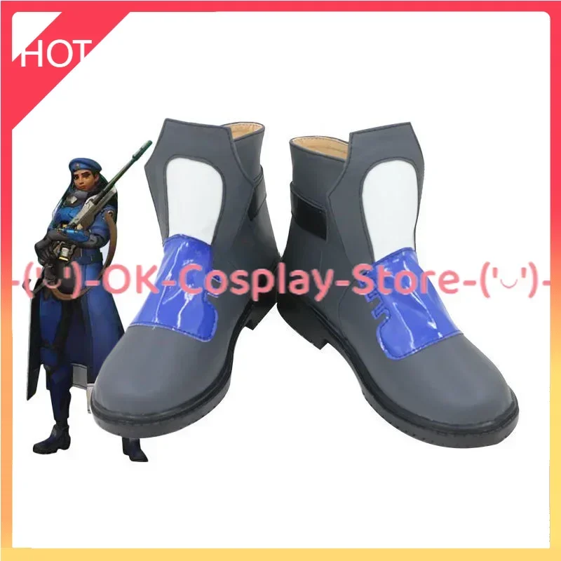 Ana Amari Cosplay Shoes PU Leather Shoes Halloween Carnival Boots Cosplay Props Custom Made