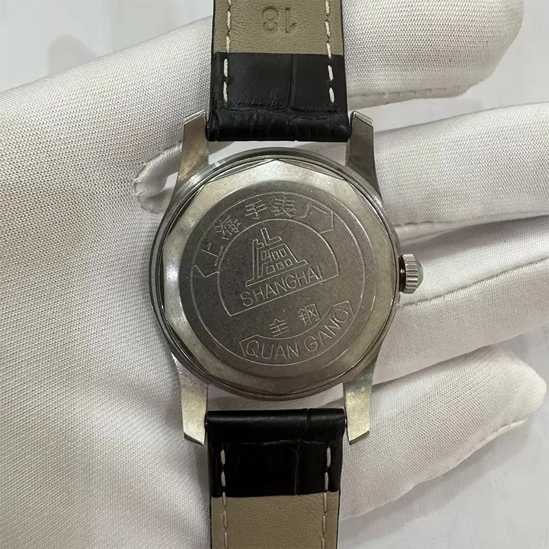 SHANGHAI Watch Vintage Limited Edition Manual Mechanical Men's Watches 35mm Mechanical Wristwatch Stainless Steel Reloj SA-3