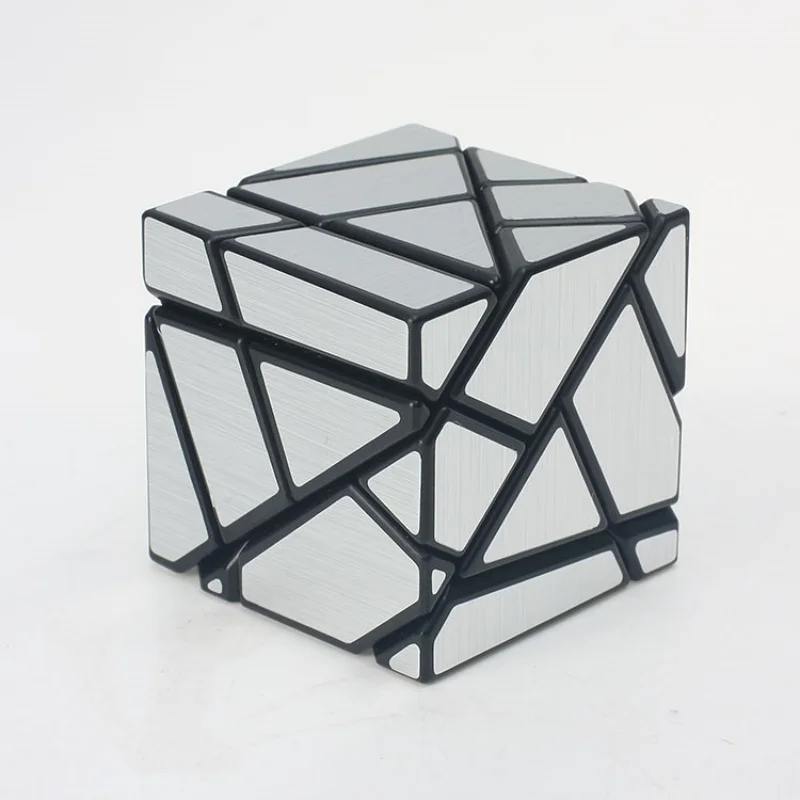Ninja 3x3 Ghost Cube met zilveren stickers Ninja Ghost Cube Shape Speed Magic Cube Puzzle Speelgoed Kid Gift Cubo Magico Puzzel