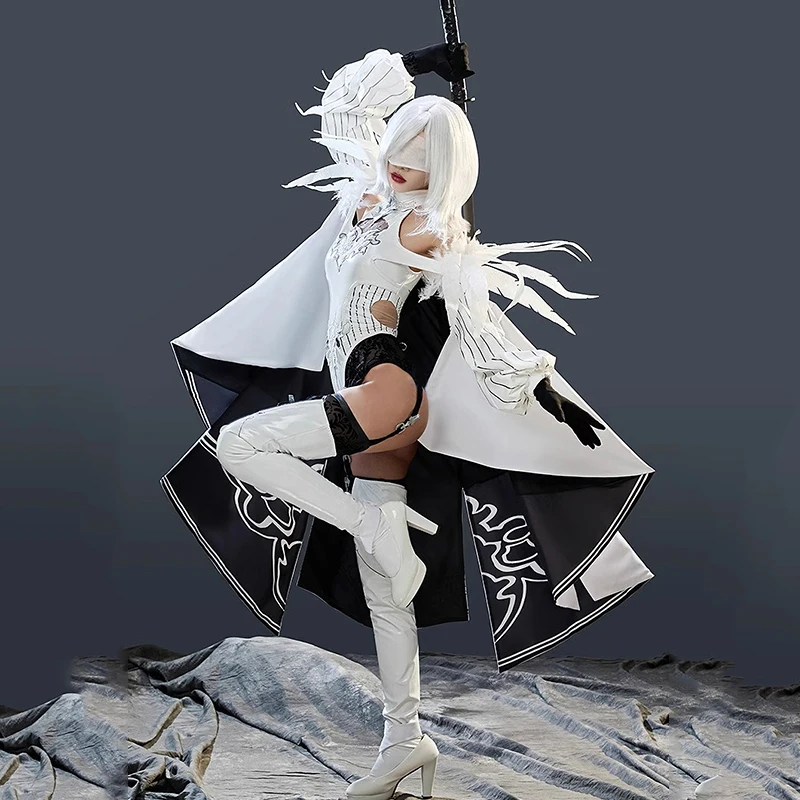 Anime NieR:Automata YoRHa No. 2 Type B 10H Cosplay Costume Women Full Set Activity Party Role Halloween Party Play Clothes Dress