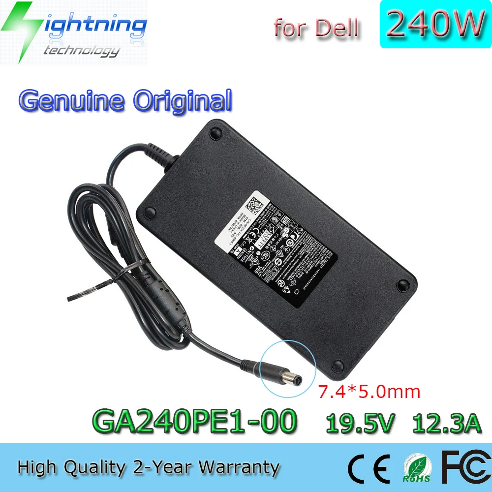 

New Genuine Original 240W 19.5V 12.3A 7.4*5.0mm PA-9E Laptop AC Adapter for Dell Precision GA240PE1-00 ADP-240AB D