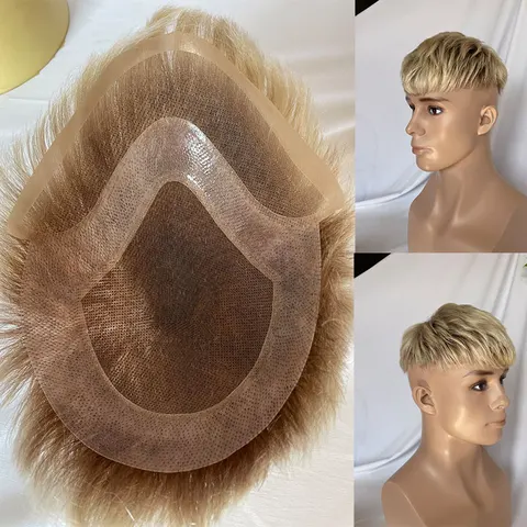 Мужской парик из бразильских волос Eseewigs, 3 дюйма, цвет омбре 613