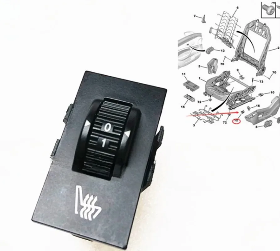 

9808888ZD 892569 переключатель нагрева сиденья для Peugeot 508 Citroen C5