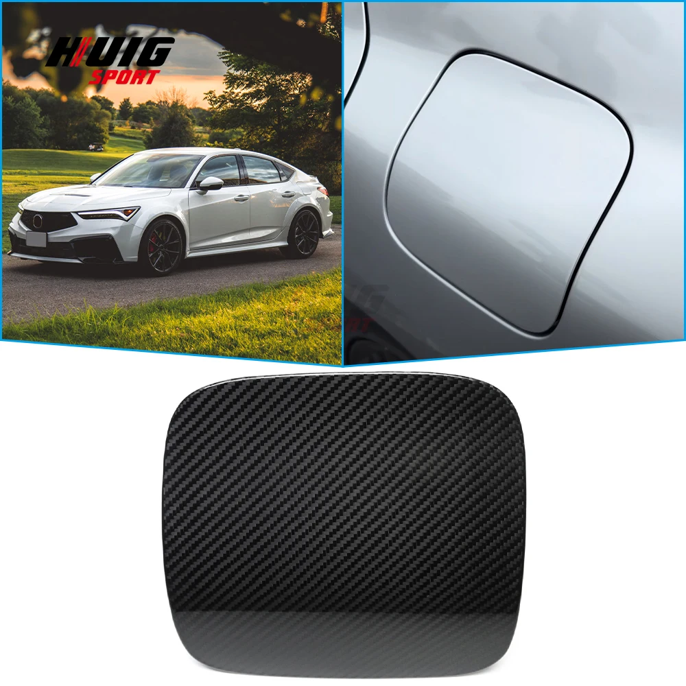 For Acura Integra Type S DE5 A-Spec DE4 Htachback 2023-2025 Car Fuel Tank Cover Dry Carbon Fiber Exterior Accessories