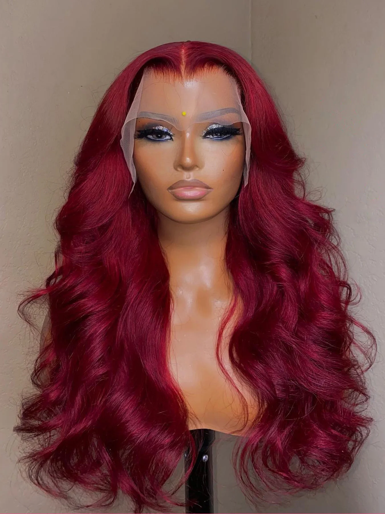 200% 99J Burgundy Lace Front Human Hair Wig Body Wave 13x6  Lace Frontal Wigs Red Colored  Wigs Brazilian On Sale Clearance