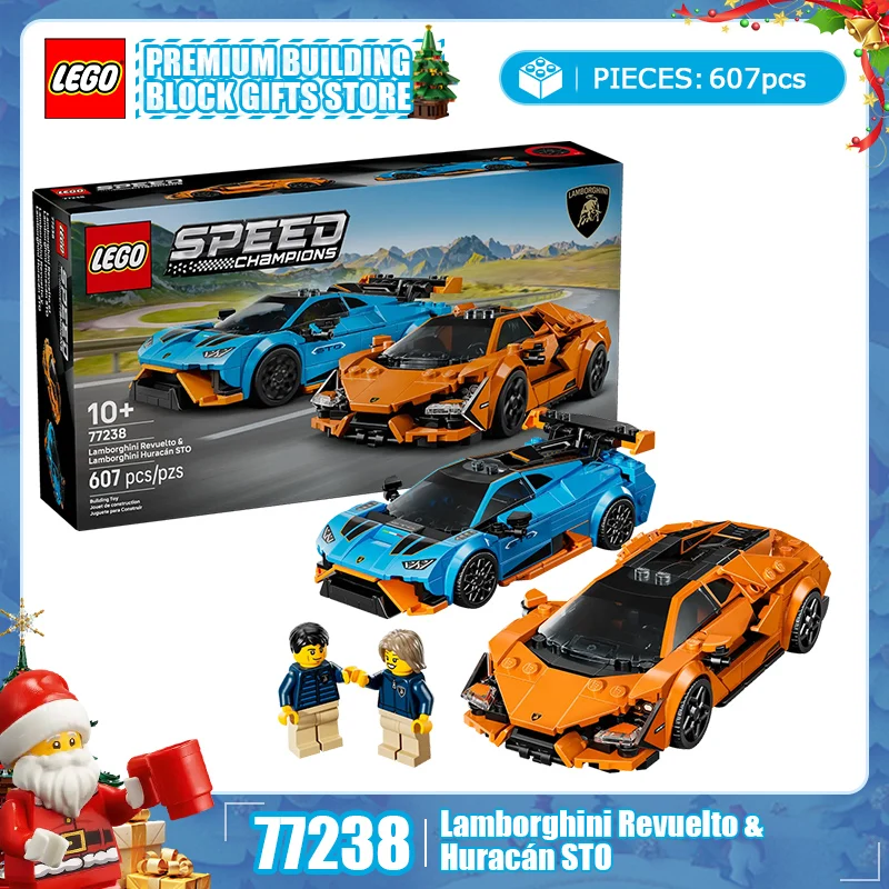 

LEGO Building Blocks Super Racing Series 77238 Lamborghini Revuelto and Hurac á n STO Assembled Toy Christmas Gift