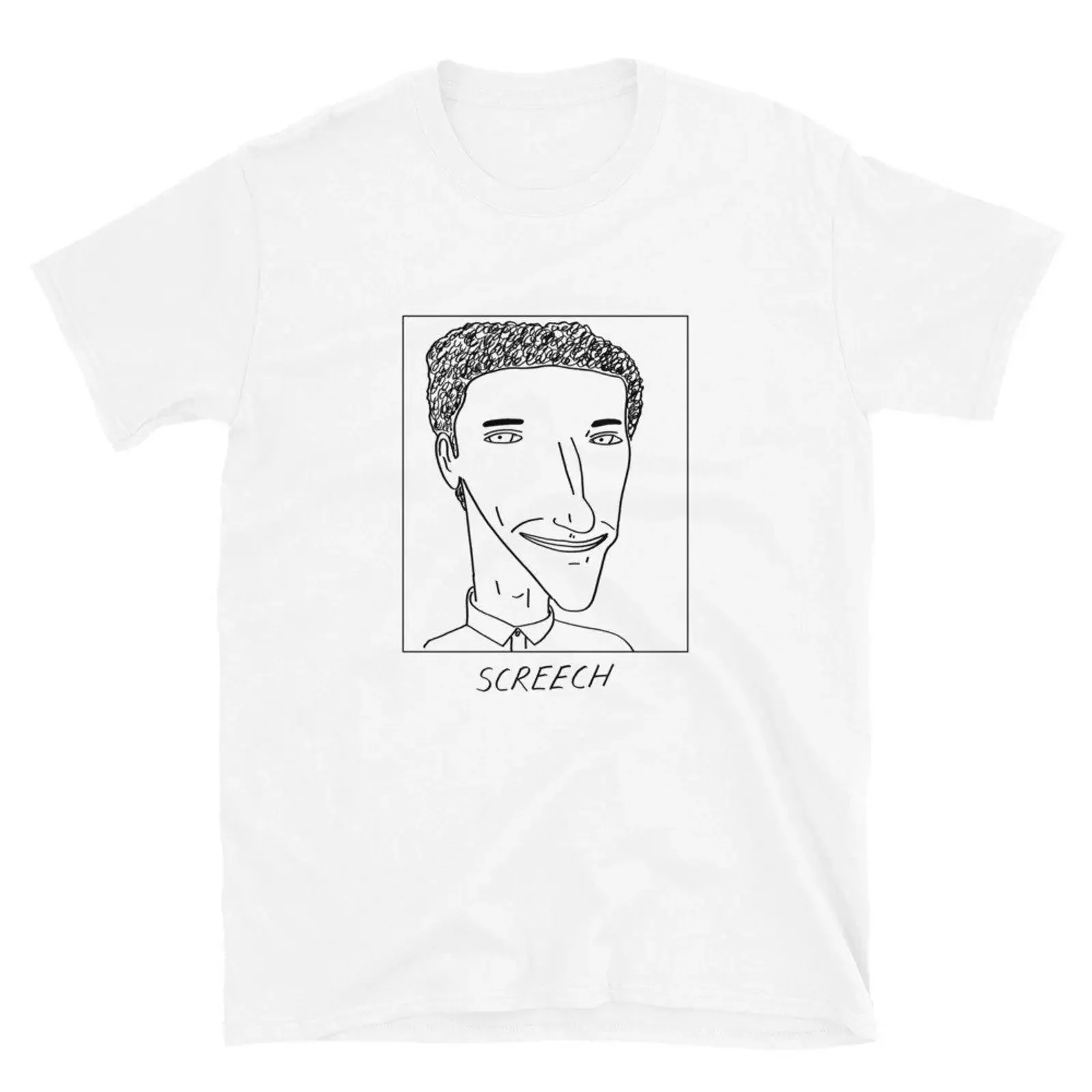 Badly Drawn Celebrities Screech T Shirt FREE Worldwide Delivery vintage Washed Top For Everyday Wear designer clothes Soft
