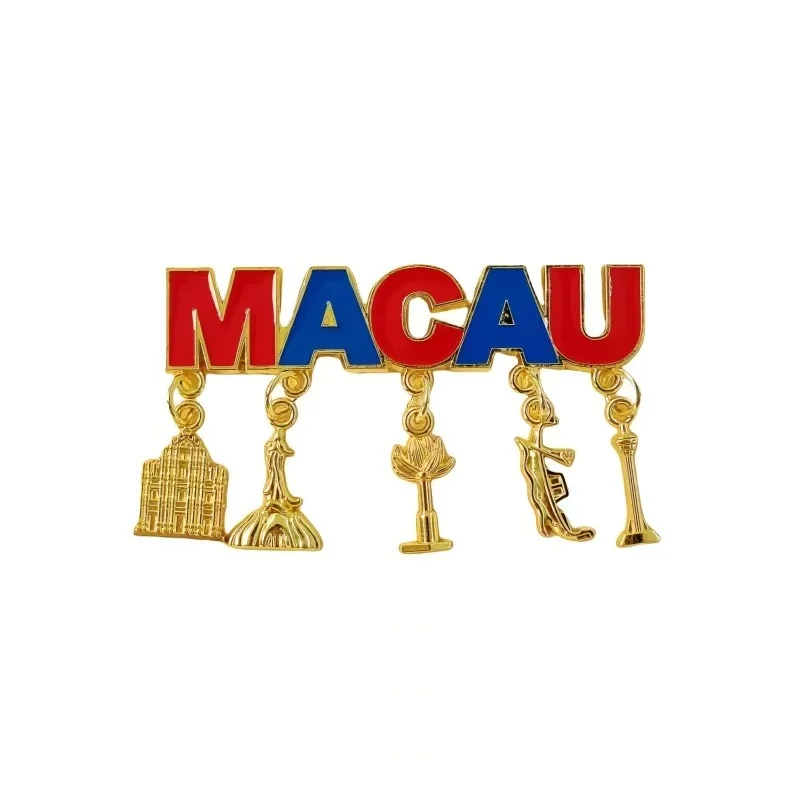 Macao's characteristic landmark buildings, signage, tourism, commemorative crafts, creative three-dimensional decoration, hangin