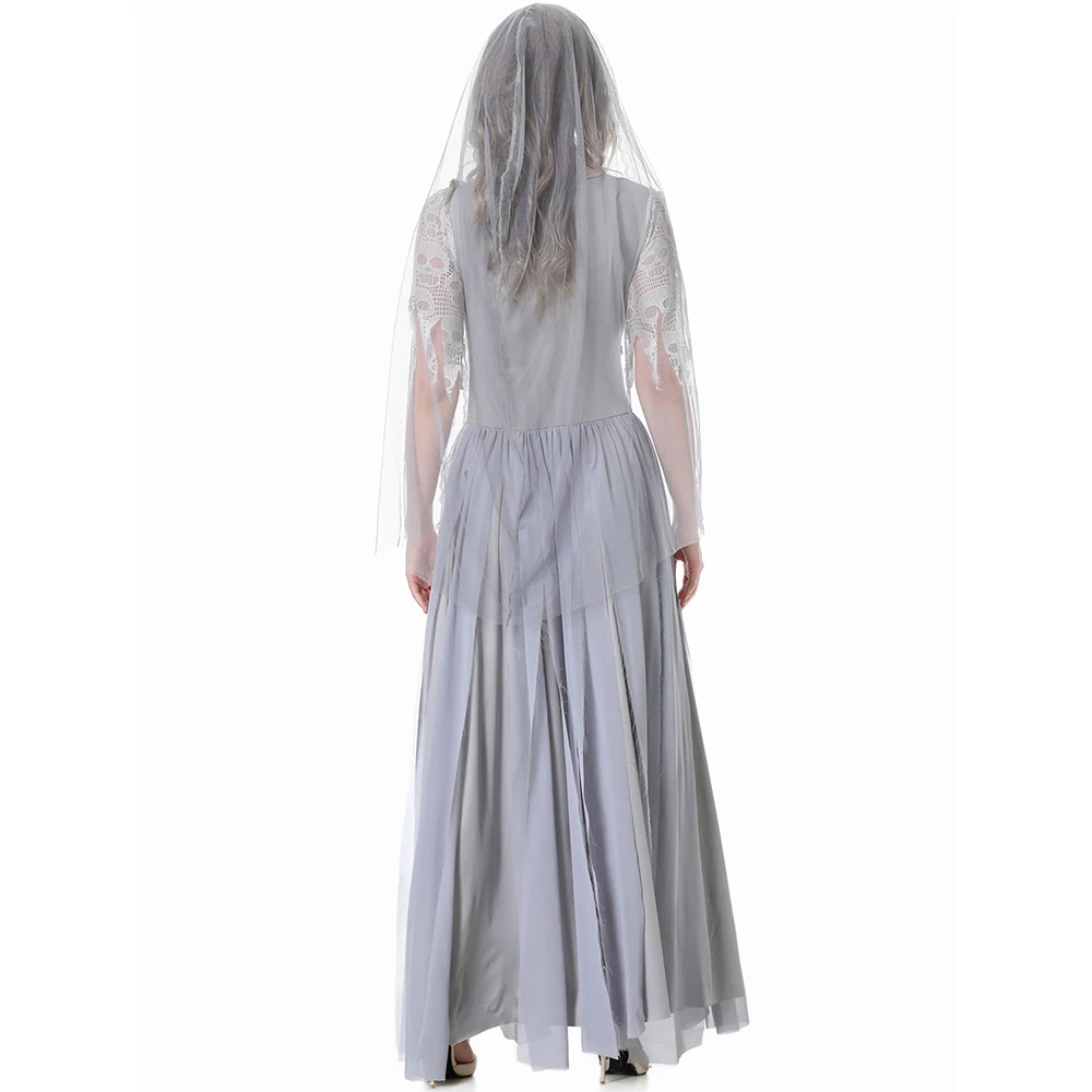 Costume de cosplay de zombie pour la fête d'Halloween, robe de cérémonie de la mariée et du marié fantôme, vampire effrayant, femmes et hommes, couples