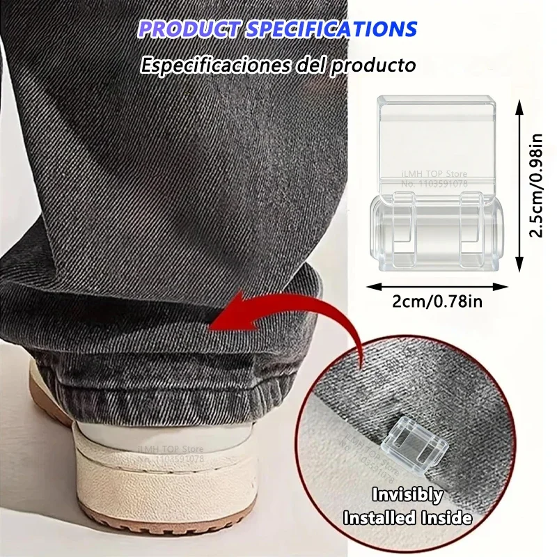 4-10PCS Invisible Leg Shortening Clip, Non-Slip Pants Edge Clip, Quick Fix Hem Clip, Hidden Pants Adjuster, Sewing Accessories