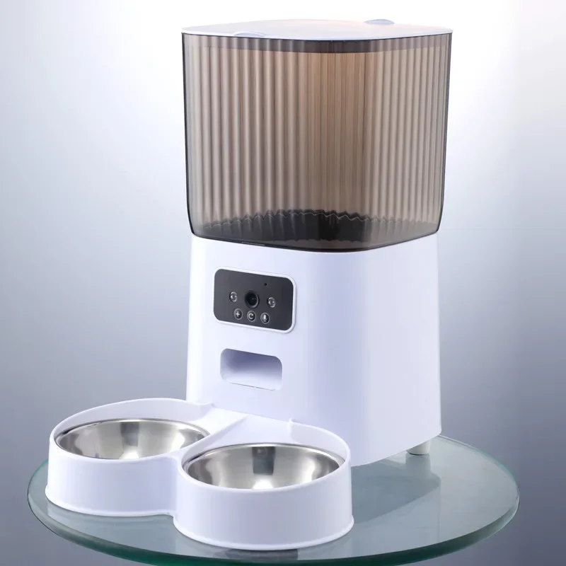 5L Pet Feeder Hund Doppel Schüssel Automatische Hund Auto Haustier Katze Trockenfutter Spender Zeitgesteuerte Automatische Pet Feeder