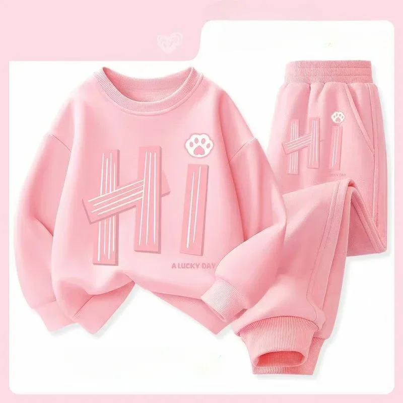 Autumn Baby Boy Clothes Fashion Printed T-shirts and Pants 2 Pieces Set Children Girls Casual Top Bottom Outfits Tracksuits