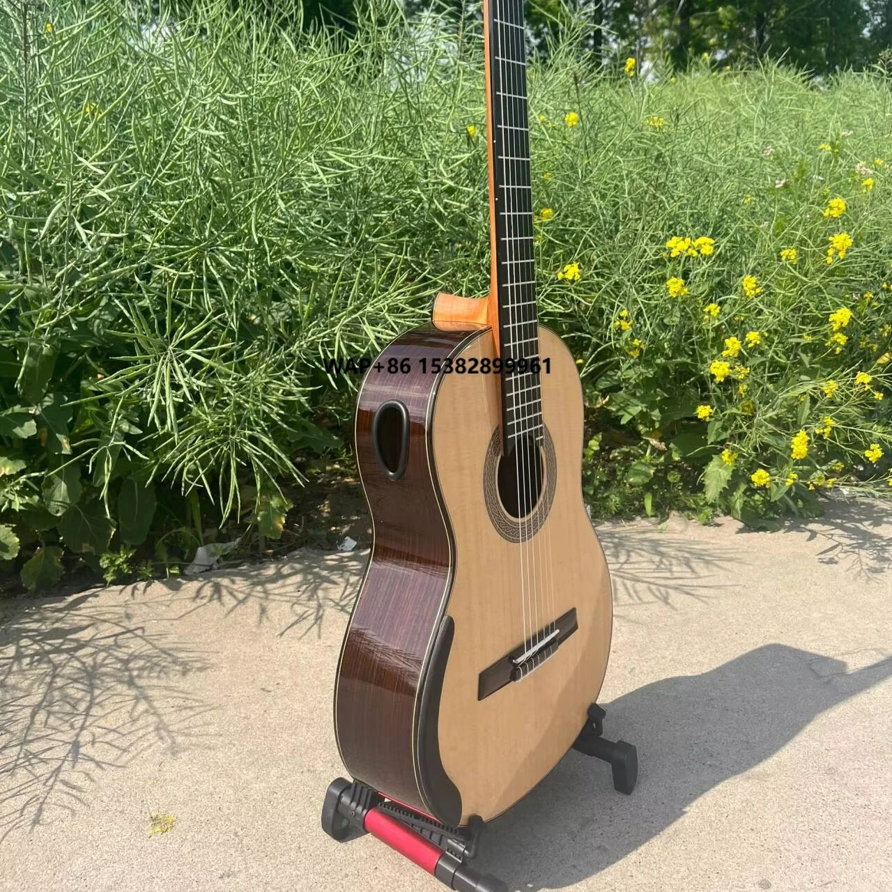 

Aiersi Music Musical Instruments Glossy Raised Fretboard Spruce Top Smallman Classical Guitar