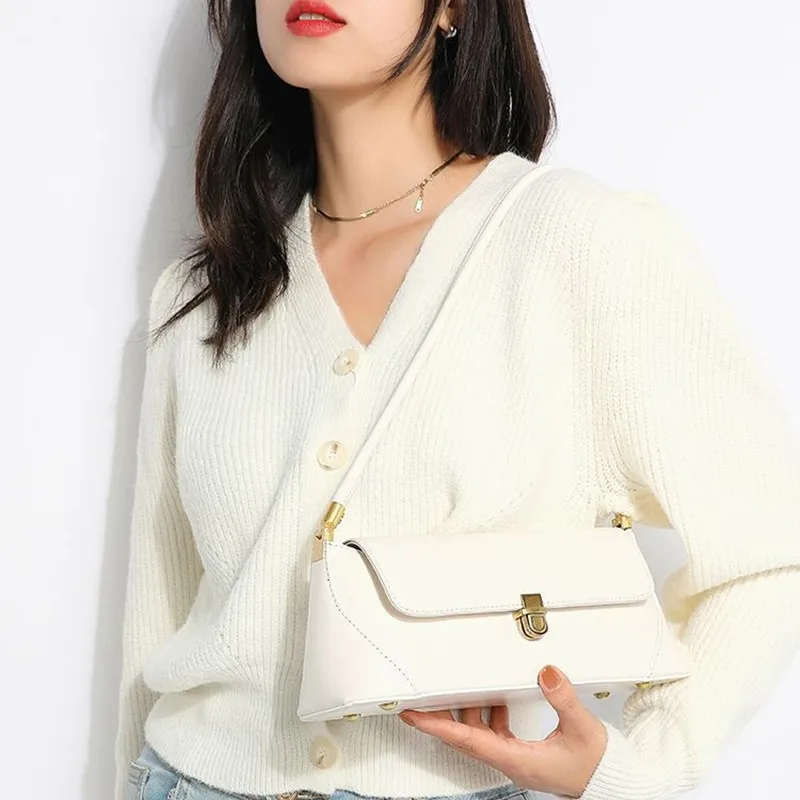 Fashionable Retro Women\'s Bag Senior Sense Niche Shoulder Bag Female Commuter Underarm Bag Popular Bags 2024