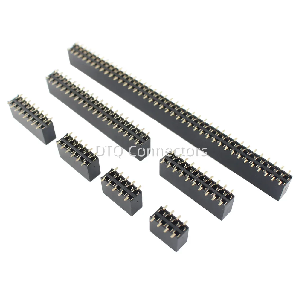 10pcs 2.54mm Pitch SMT SMD 2*4 2*5 2*6 2*8 2*10 2*20 2*40 Pin Female Header Strip Double Connector 8P 10P 12P 16P 20P 40P 80P