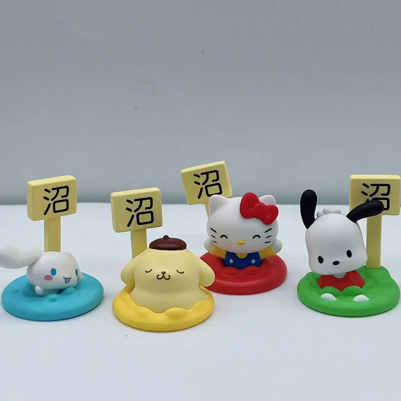 Bandai Original 4Pcs Gashapon Hello Kitty Sanrio Anime Figure Toys For Kids Gift Collectible Model Ornaments