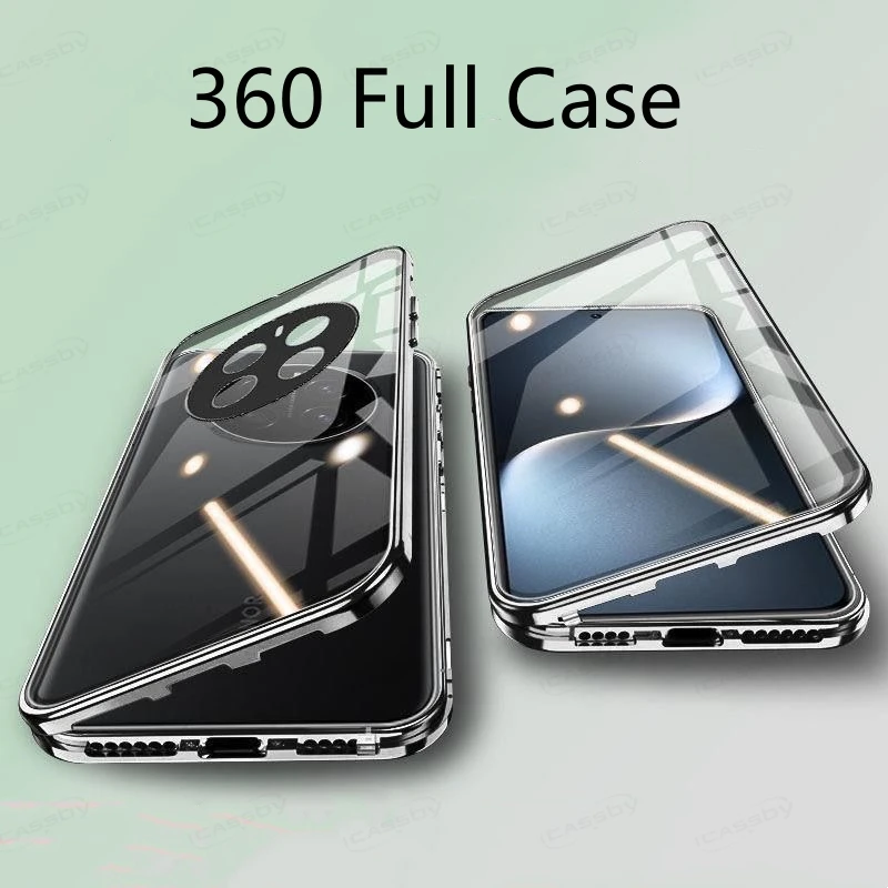 

360 Double Sided Glass Phone Case For Honor GT Pro Metal Magnetic Lens Protector For Honor GT Pro PPG-AN00 GTPro Cover Coque
