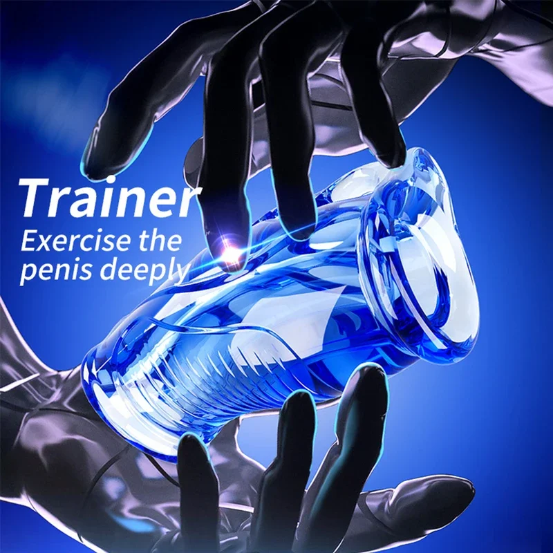 Cuff Airplane Masturbation Cup for Male Exercise Device Desensitization Trainer Penis Massager Blowjob Vagina Adult Sex Toy