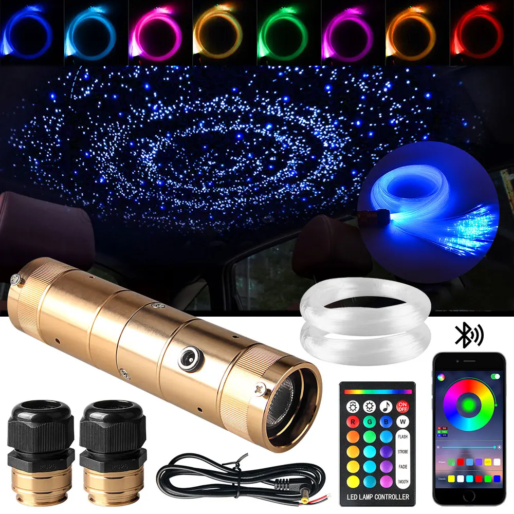 20W Car Star Ceiling Light Fiber Optic Light Led Star Roof Interior Atmosphere Light Car Home Decor OBD2 Car Acessories