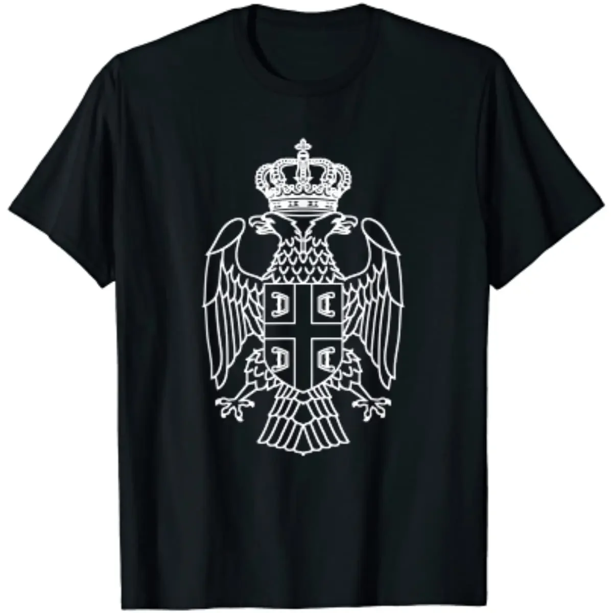 

Serbia Srbija Serbian Eagle Coat of Arms T-Shirt 100% Cotton O-Neck Short Sleeve Summer Casual Mens T-shirt Streetwear