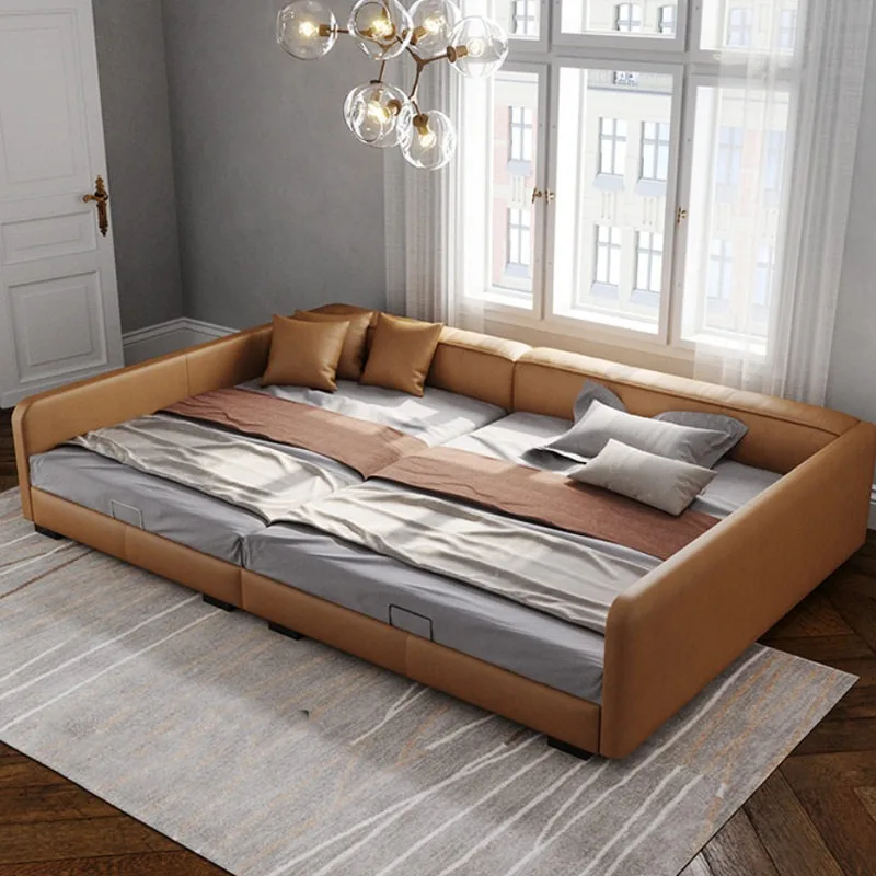 

Family Parent Child Many People Bedroom Beds Queen 180x200cm Adults Children Bed Frames Kids Room Floor Guardrail Home Furniture