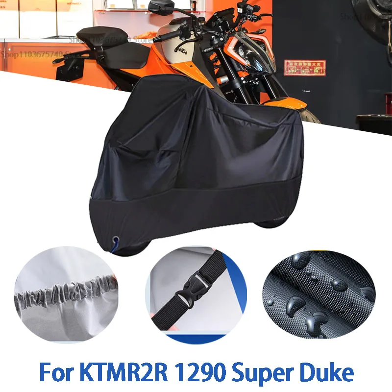 

Полные чехлы для мотоцикла KTMR2R 1290, супер Duke, автомобиль на открытом воздухе, защита от солнца, пыли, без ушей, утолщенный оксфордский чехол