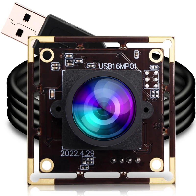 

16MP USB Camera Module 4656*3496 No Distortion Lens CMOS IMX298 Sensor Video Security Industrial Machine Vision Camera