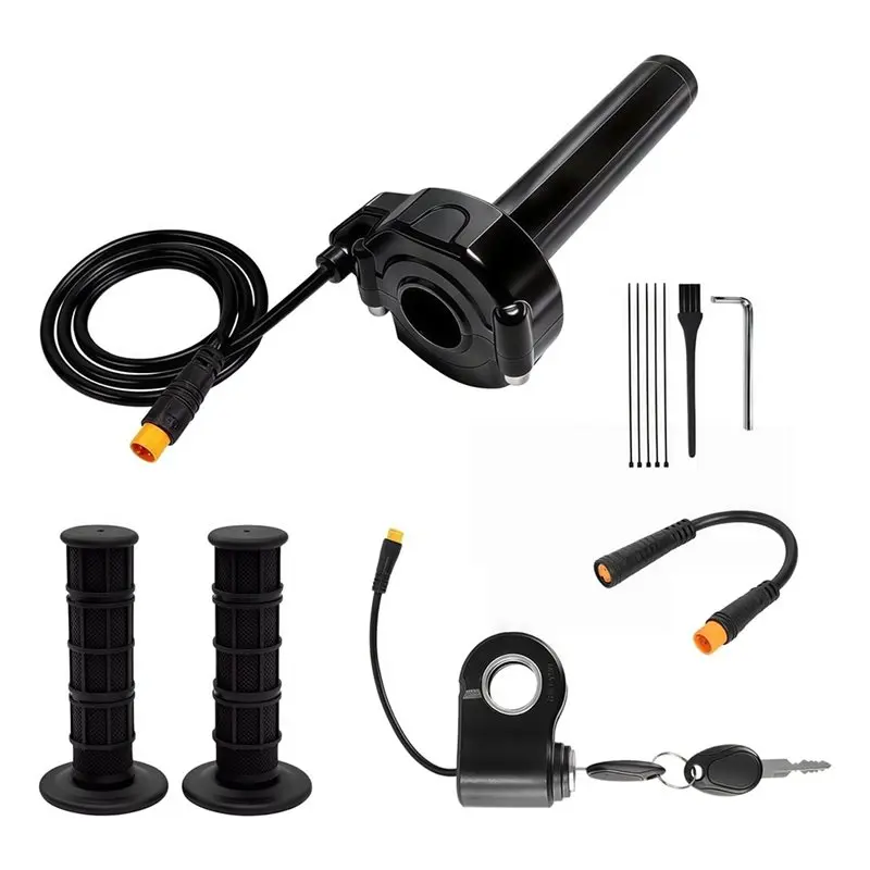 qlife用、12v-72v電動自転車スロットルキット、フルツイストスロットル、3ピン、lectric-jasion、happyrun、freego、ダートバイク、スクーター用