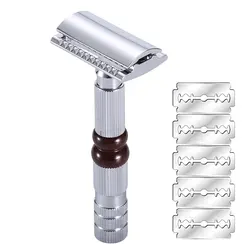 1 Razor 5 Blades Classic Men Razors For Shaving Safety Razor Manual Double Edge Razor