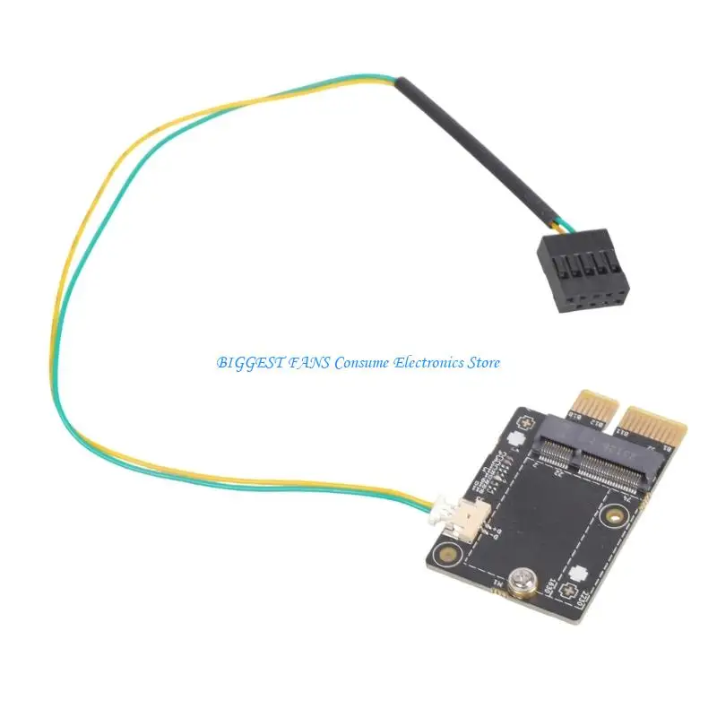 Computer PCIE Converter Card for Installing M.2 Wireless Networking Adapter for AX200 9260AC 8265A Desktop PC