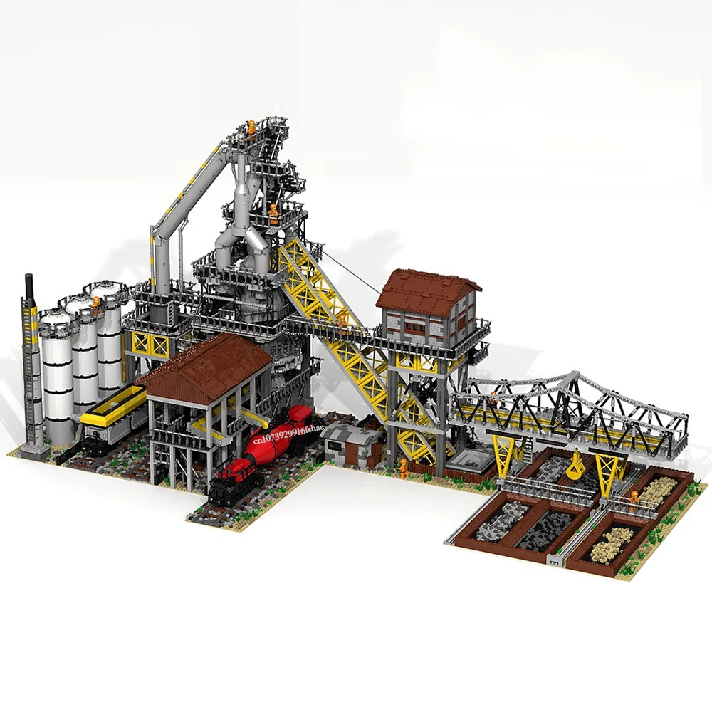 2902PCS Hot Selling City Street View MOC Modular Building  industrial zone Blast Furnace DIY creative ideas childToy Gift Blocks