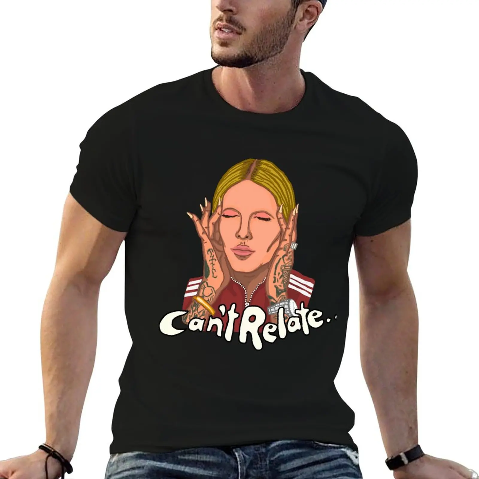Jeffree Star - T-shirt à manches courtes avec imprimé classique « Can't Relate »