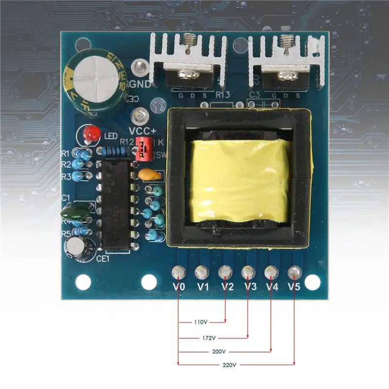 A64Z 150W Car DC 12V To AC 110V 220V 20KHZ Power Inverter Converter Boost Board High Frequency Square Wave