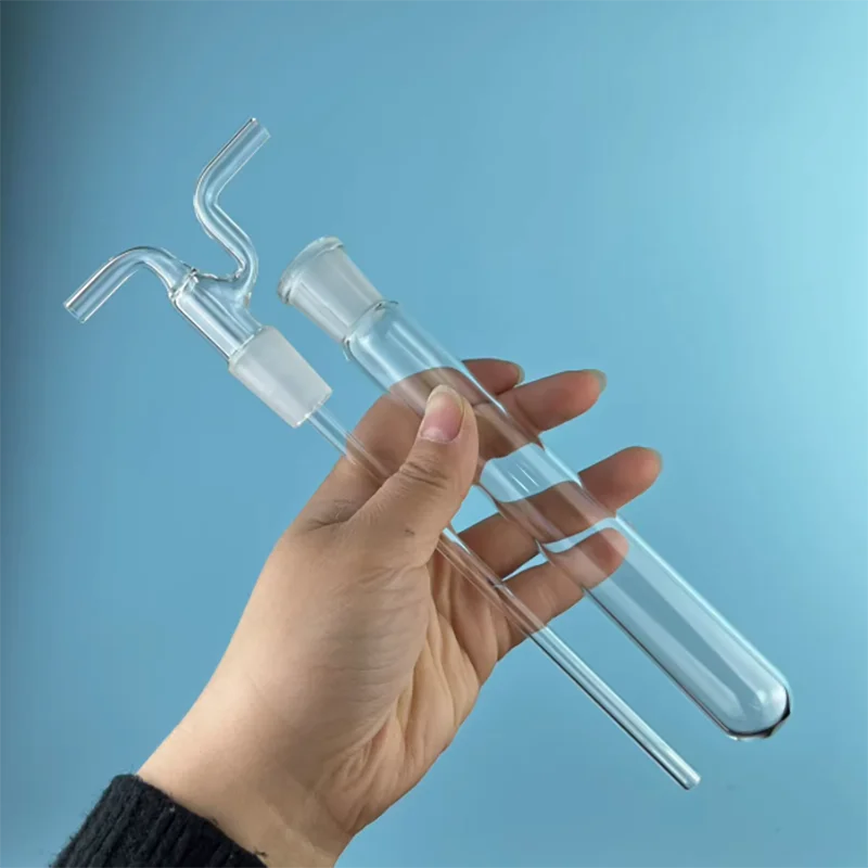 Chloride ion reaction tube high borosilicate high temperature resistant 500° thickened gas reaction tube diameter 20 long 200mm