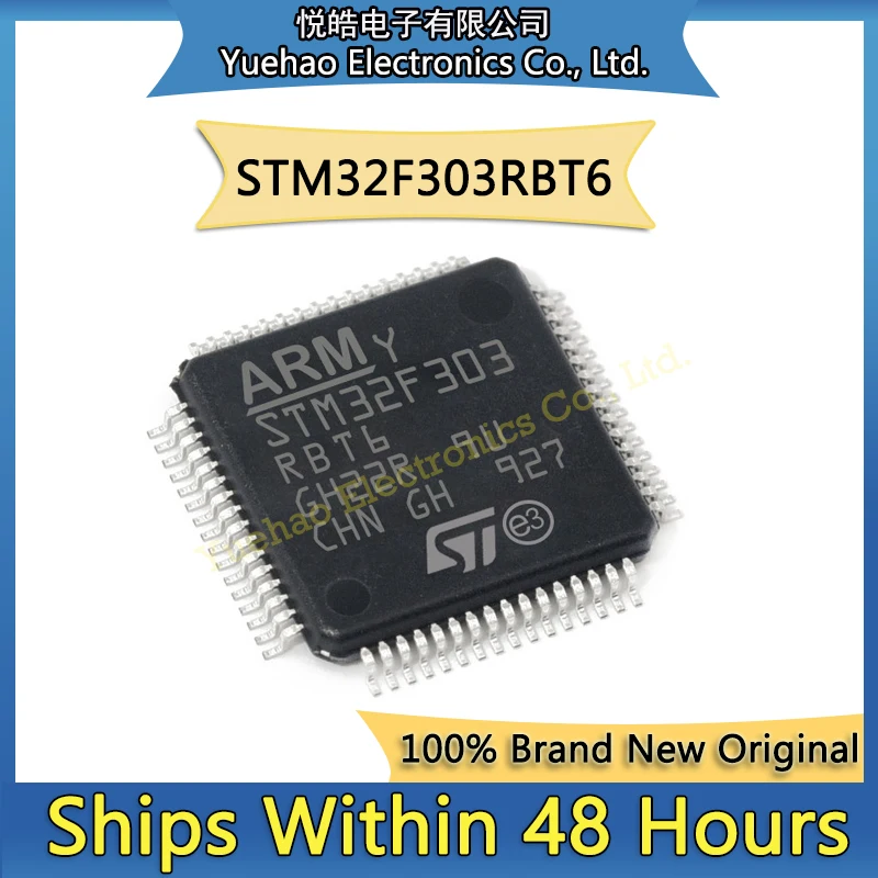 New Original STM32F303RBT6 STM STM32 STM32F STM32F303 STM32F303RB IC MCU Microcontroller LQFP-64