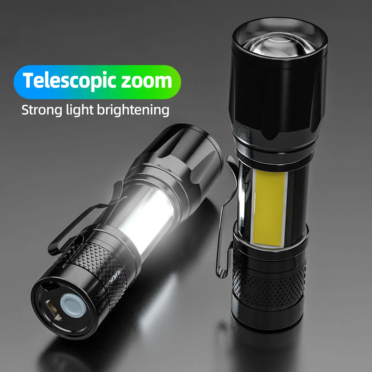 Rechargeable Flashlight LED Flashlight Outdoor Camping Lamp Flashlight USB Charging Mini Flashlight