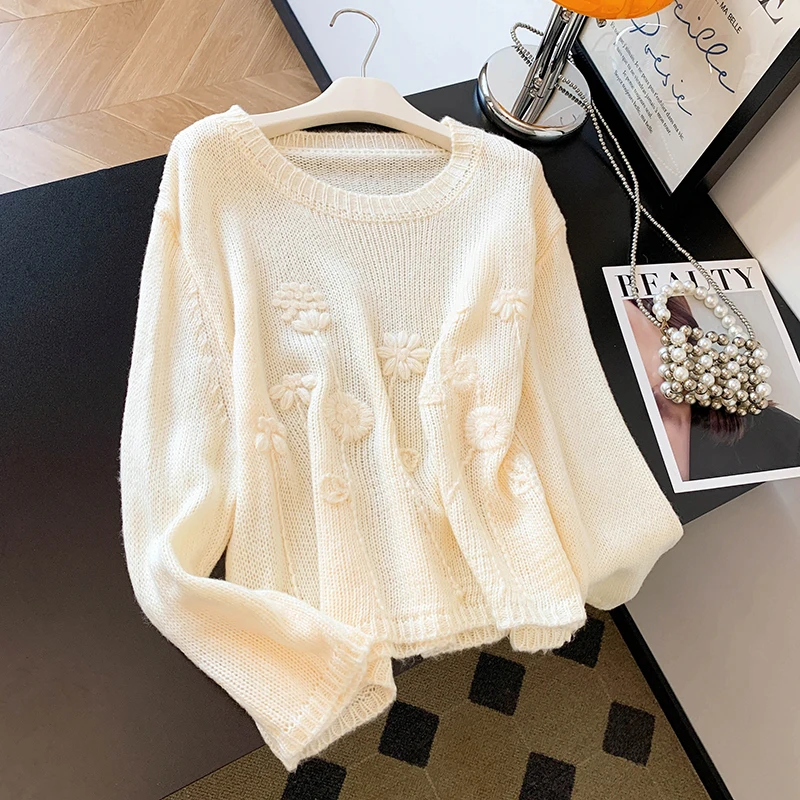 

Тяжелый вязаный вручную трикотаж из альпаки с 3D текстурой и атмосферой, верблюжий вязаный свитер, женский осенний свитер премиум-класса Faion...