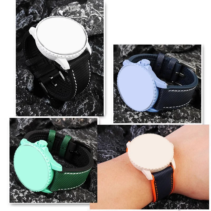 Nylonsilicone inferior pulseira de relógio para swatch x blancpain biocerâmica mergulho cinquenta braças 22mm azul verde amarelo laranja pulseira