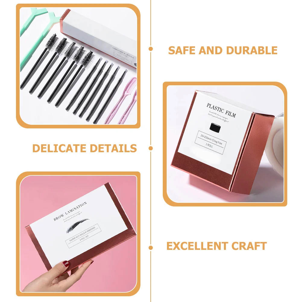 Zestaw do laminowania brwi, narzędzia do laminacji brwi, zestaw do samodzielnego stylizacji brwi, powiększający objętość, do użytku domowego.