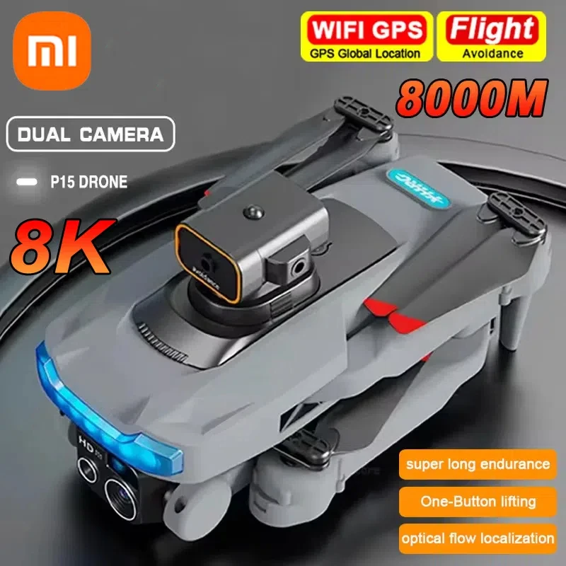 

Xiaomi P15 Drone 8K Professional 5G GPS Camera HD Aerial Photography Dual-Camera Omnidirectional Obstacle Avoidance Toy